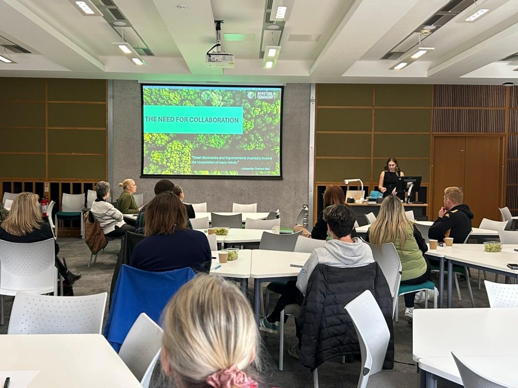 Business and charity leaders at a collaboration event